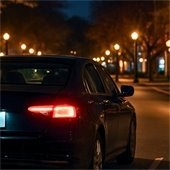 Car parked on street overnight