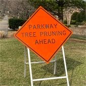 Parkway Tree Pruning Ahead Sign
