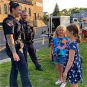 Police Officer with Kids