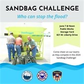 Sandbag Challenge Graphic - Workers Moving Sandbags