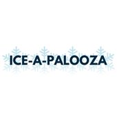 Ice-A-Palooza Logo with Snowflakes in the Background