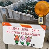 Holiday Light Recycling Sign