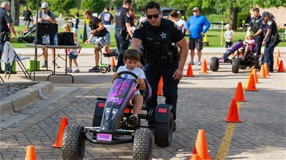Police Officer with Children