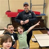 Police Officer with Kids