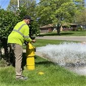 City Crew Performing Hydrant Flushing