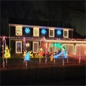 House with holiday lights