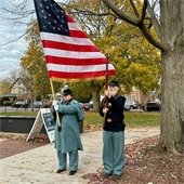 Veterans Day Ceremony American Flag