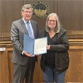 Mayor Suess with EIC Member