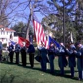 Veterans Ceremony line