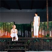 Shakespeare in the Park actors on stage