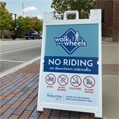Walk Your Wheels Sign