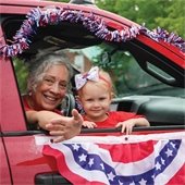 Parade Goer in Truck