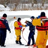 Firefighter Ice Rescue Training