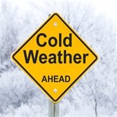 Cold Weather Ahead Sign
