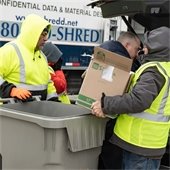 Workers Recycling Paper