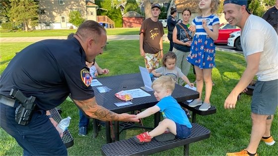 Wheaton Police Officer with Kids