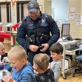Police Officer with Kids