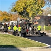 Crews working on the road