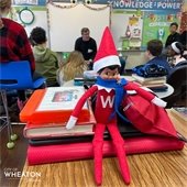 Elf on a Shelf on Desk
